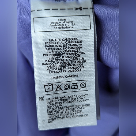 Adidas Originals Adicolor Trefoil Bodycon Dress in Lavender - Picture 12 of 14